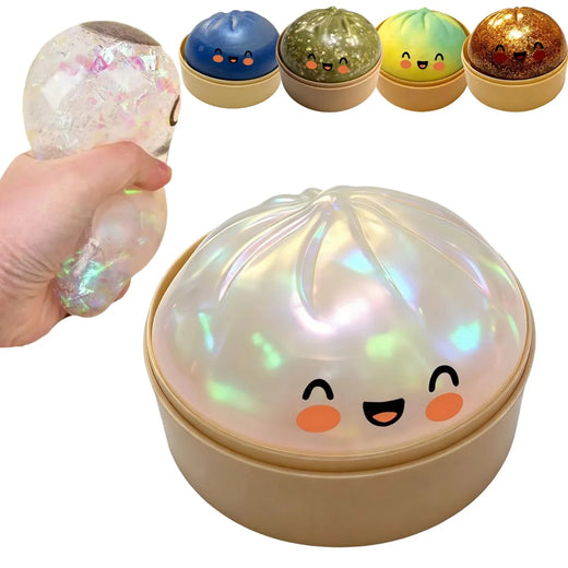 Klämbulle i ångkorg – glitter