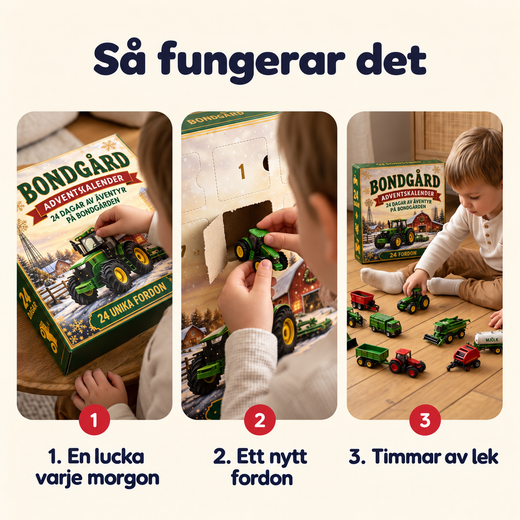 Adventskalender med 24 miniatyrfordon