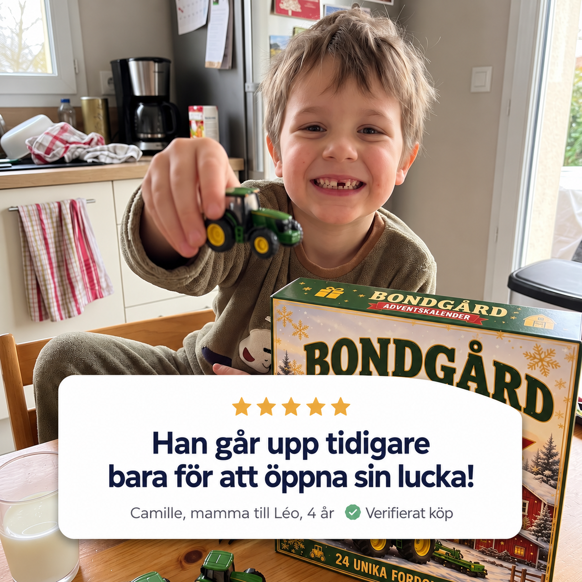 Adventskalender med 24 miniatyrfordon